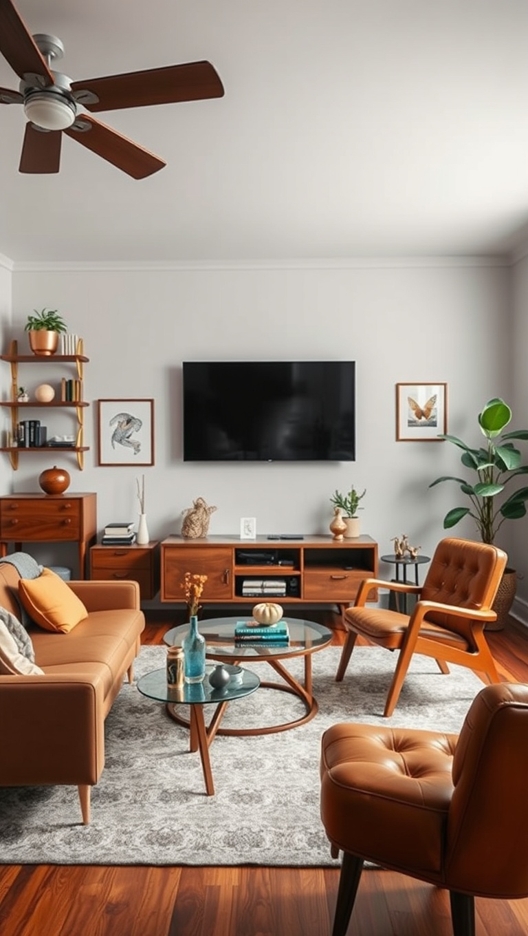 20 Fabulous Ideas for a Mid-Century Eclectic Living Room - 3. Incorporate Iconic Mid-Century Pieces