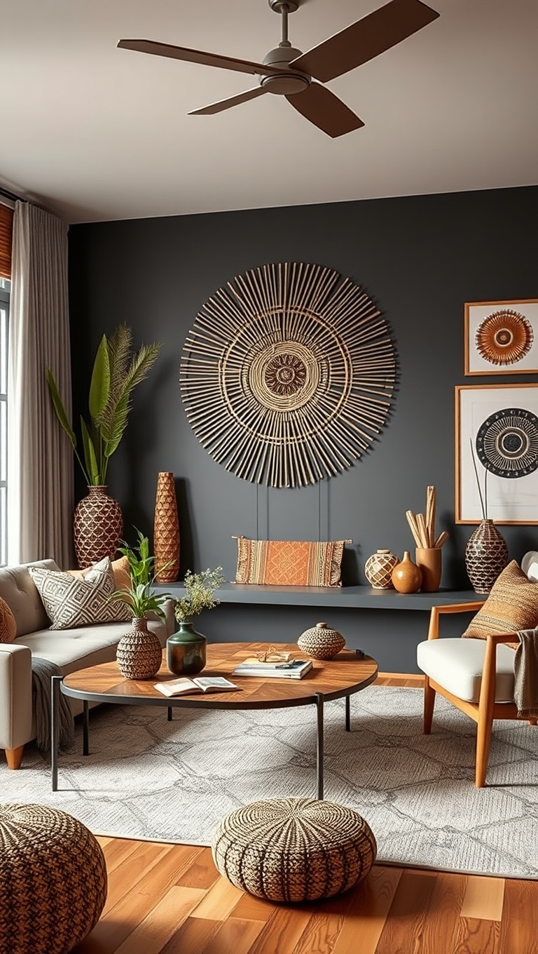 20 Stylish Ideas for a Modern Tribal Living Room - 10. Handcrafted Decor: Support Artisans and Add Character