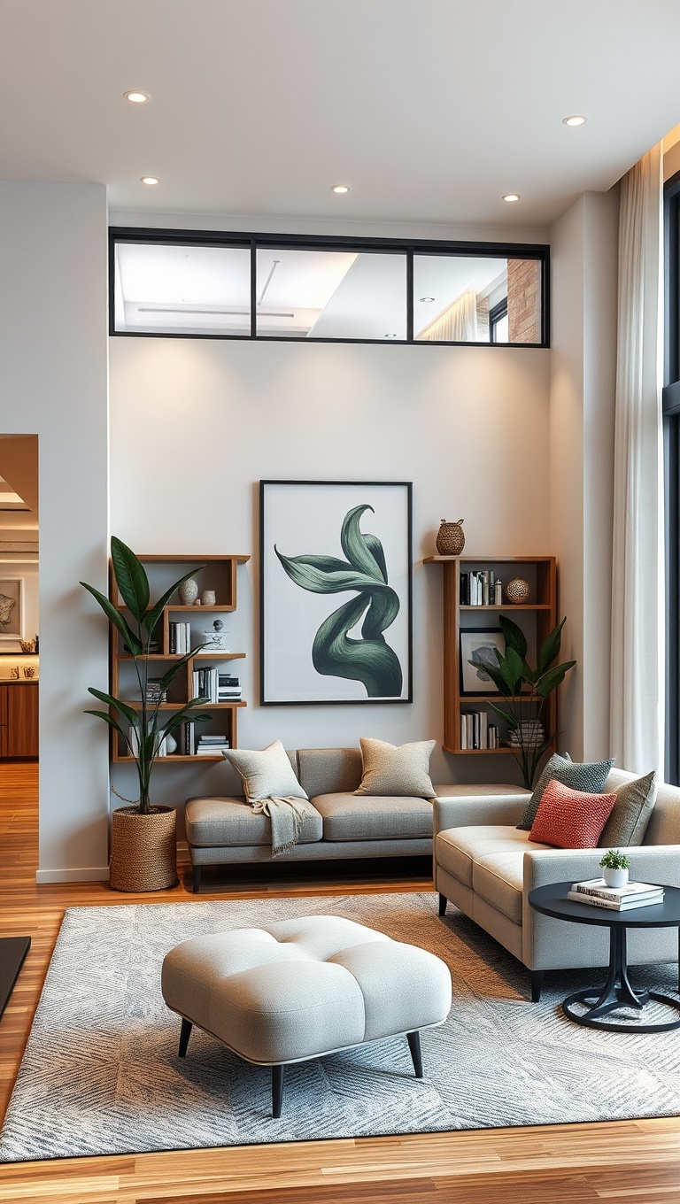 20 Inspiring Ideas for Your Open Concept Modern Living Room - 11. Design a Cozy Reading Nook