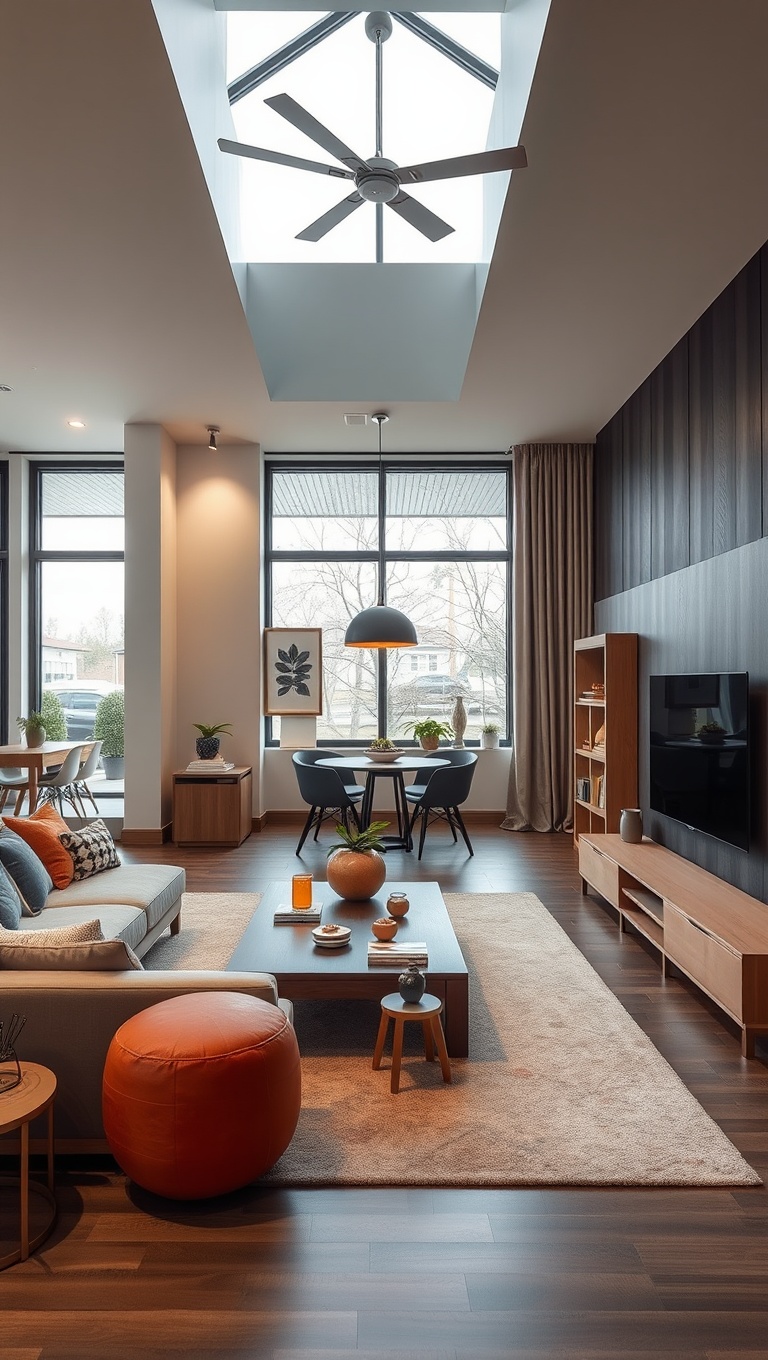 20 Inspiring Ideas for Your Open Concept Modern Living Room - 20. Make Room for a Fun Play Area for Kids