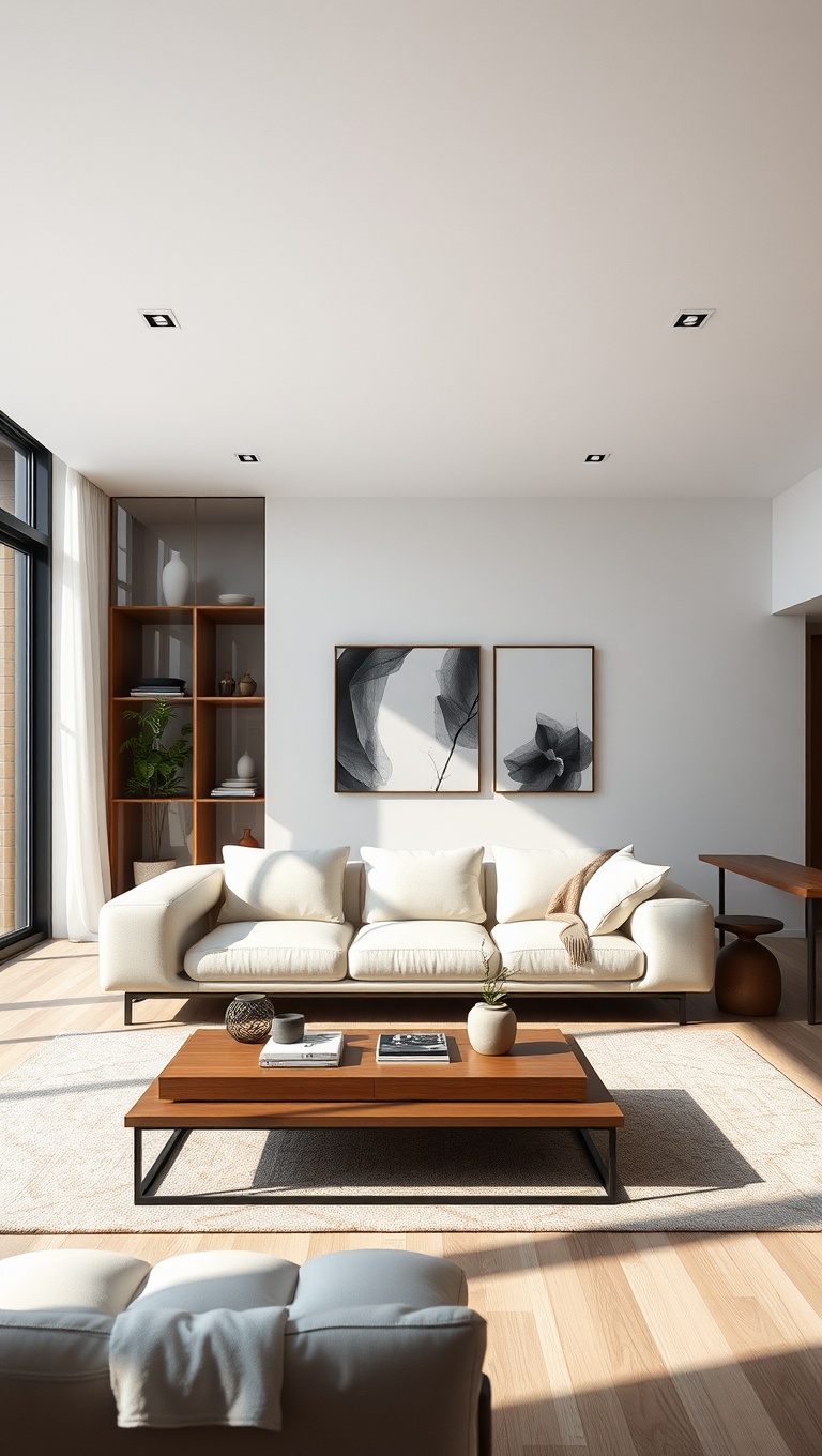 20 Inspiring Ideas for Your Open Concept Modern Living Room - 17. Keep It Minimal with Clean Lines