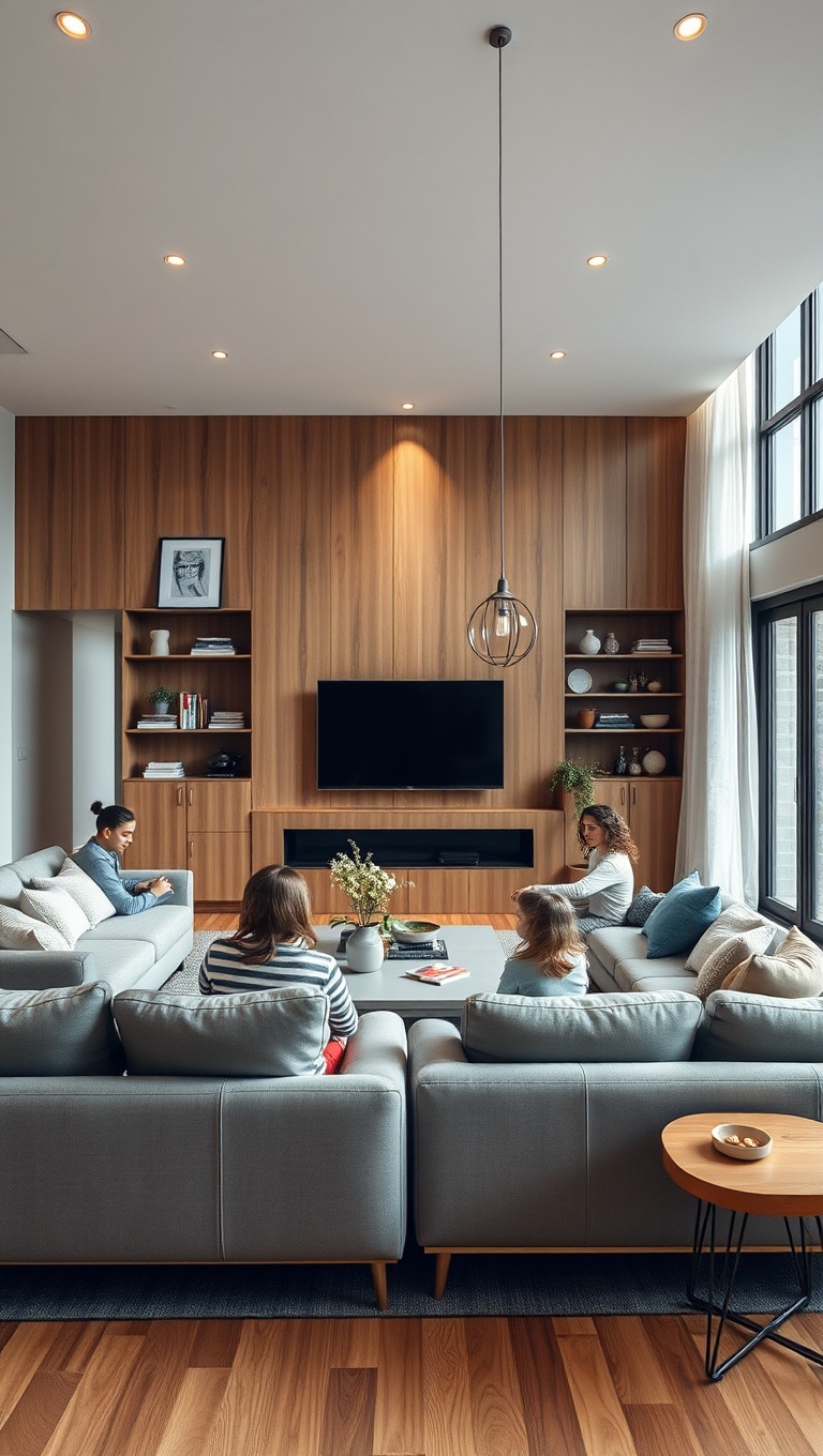 20 Inspiring Ideas for Your Open Concept Modern Living Room - 18. Personalize with Family Photos