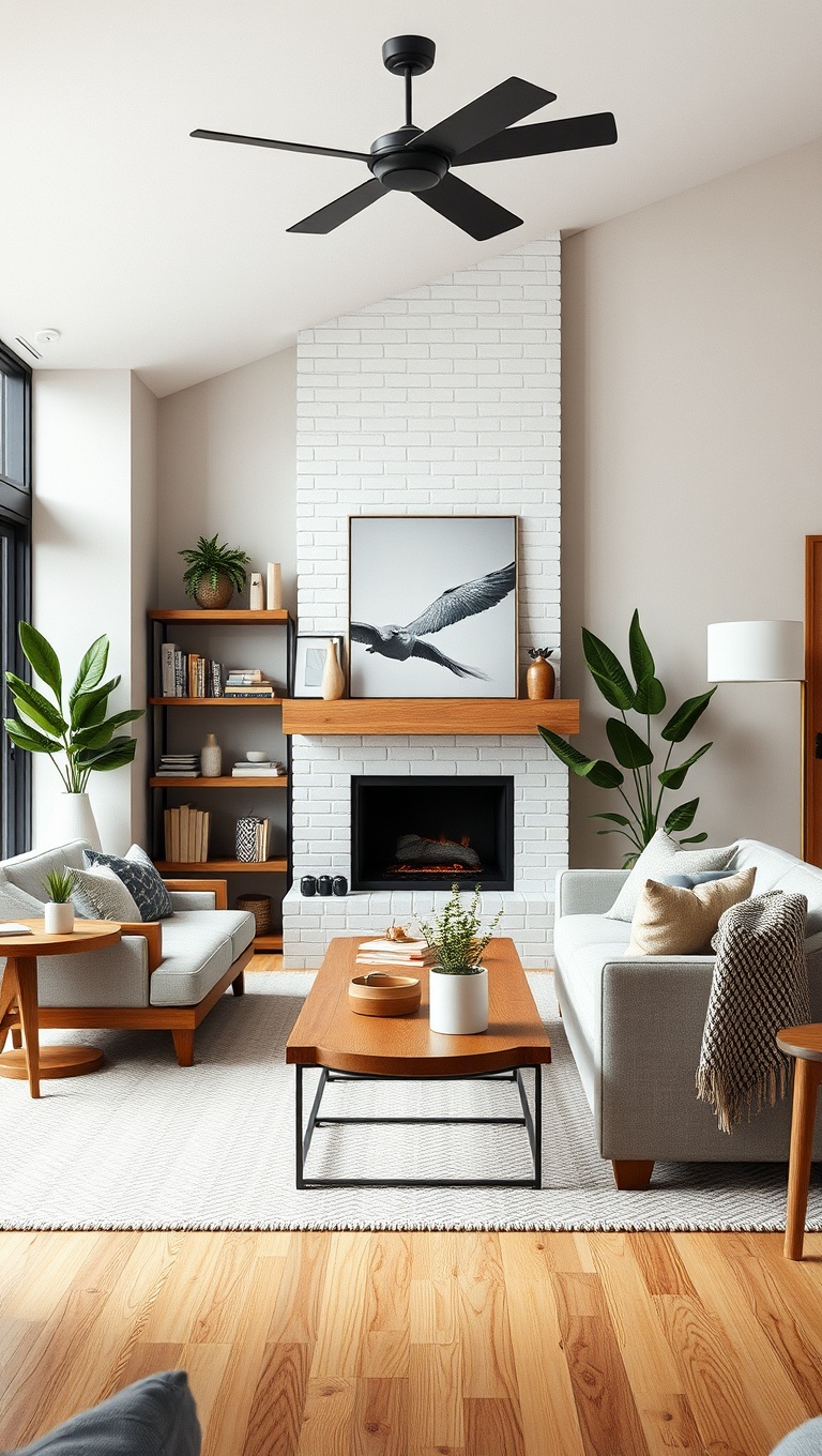 20 Gorgeous Ideas for a Rustic Modern Living Room - 19. Keep It Clutter-Free: Embrace Minimalism
