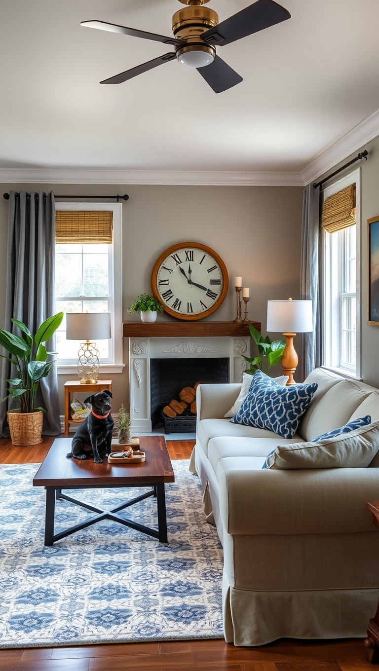 20 Pawsitively Stylish Ideas for a Pet-Friendly Living Room - Opt for Washable Slipcovers