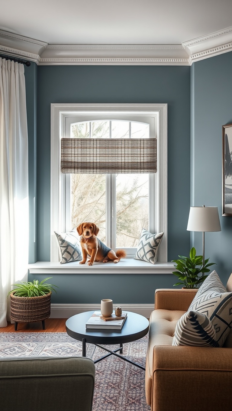 20 Pawsitively Stylish Ideas for a Pet-Friendly Living Room - Design a Window Seat for Your Pets