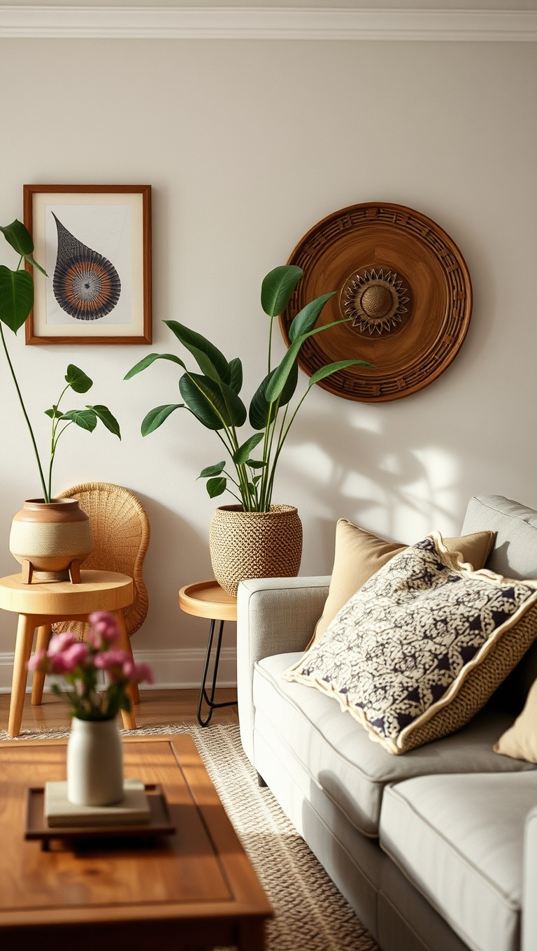 20 Fabulous Ideas for Sustainable Living Room Decor - 7. Handmade Accessories: Support Local Artists