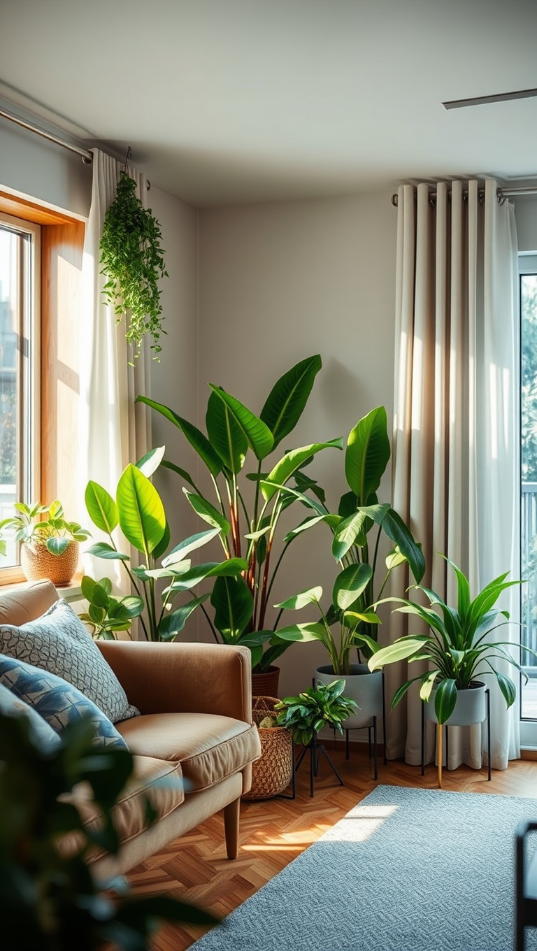 20 Fabulous Ideas for Sustainable Living Room Decor - 18. Local Plants: Support Your Community and Green Your Space