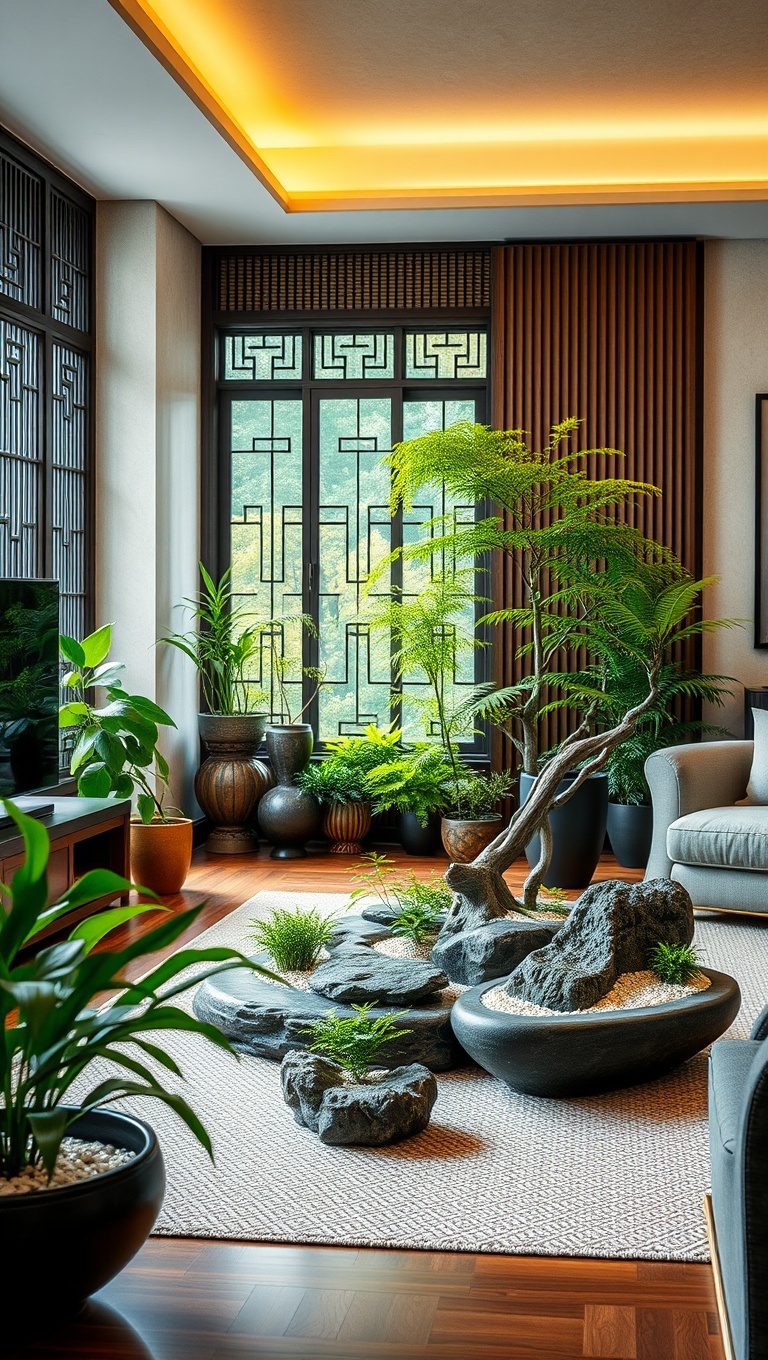 20 Inspiring Ideas for Your Traditional Asian-Inspired Living Room - 4. Zen Gardens: A Touch of Nature Indoors