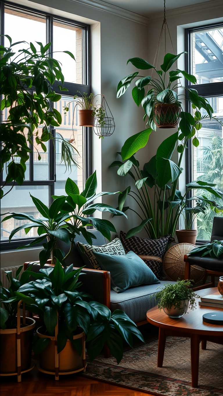 20 Lush Ideas for Creating Your Urban Jungle Living Room - Create a Relaxing Reading Nook with Plants