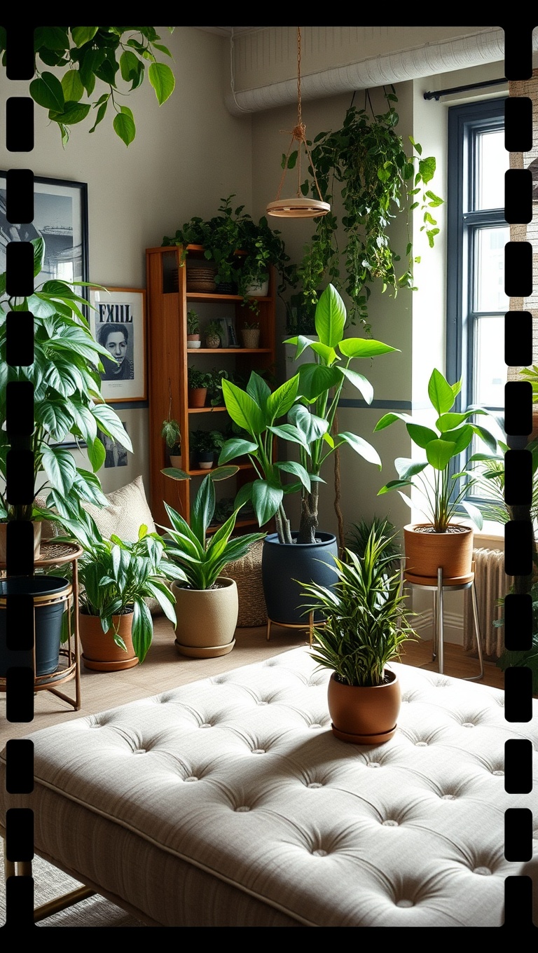 20 Lush Ideas for Creating Your Urban Jungle Living Room - Repurpose Items as Plant Holders