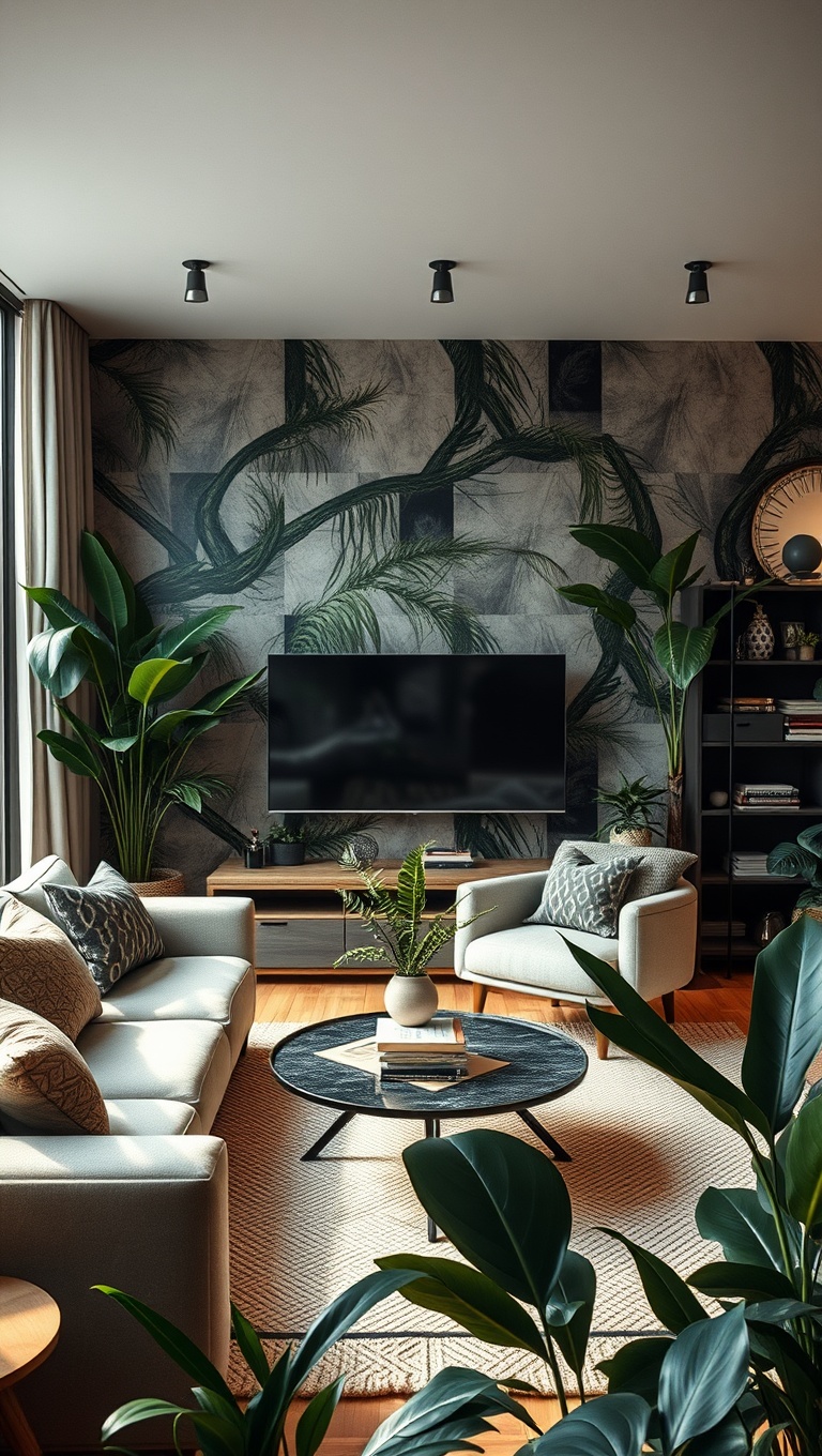 20 Lush Ideas for Creating Your Urban Jungle Living Room - Use Natural Textures in Your Decor