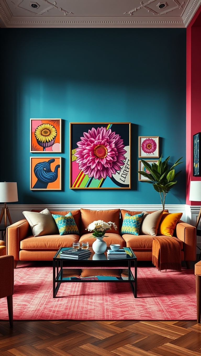 20 Colorful Ideas to Transform Your Living Room with Pop Art - Interactive Décor: Art You Can Touch