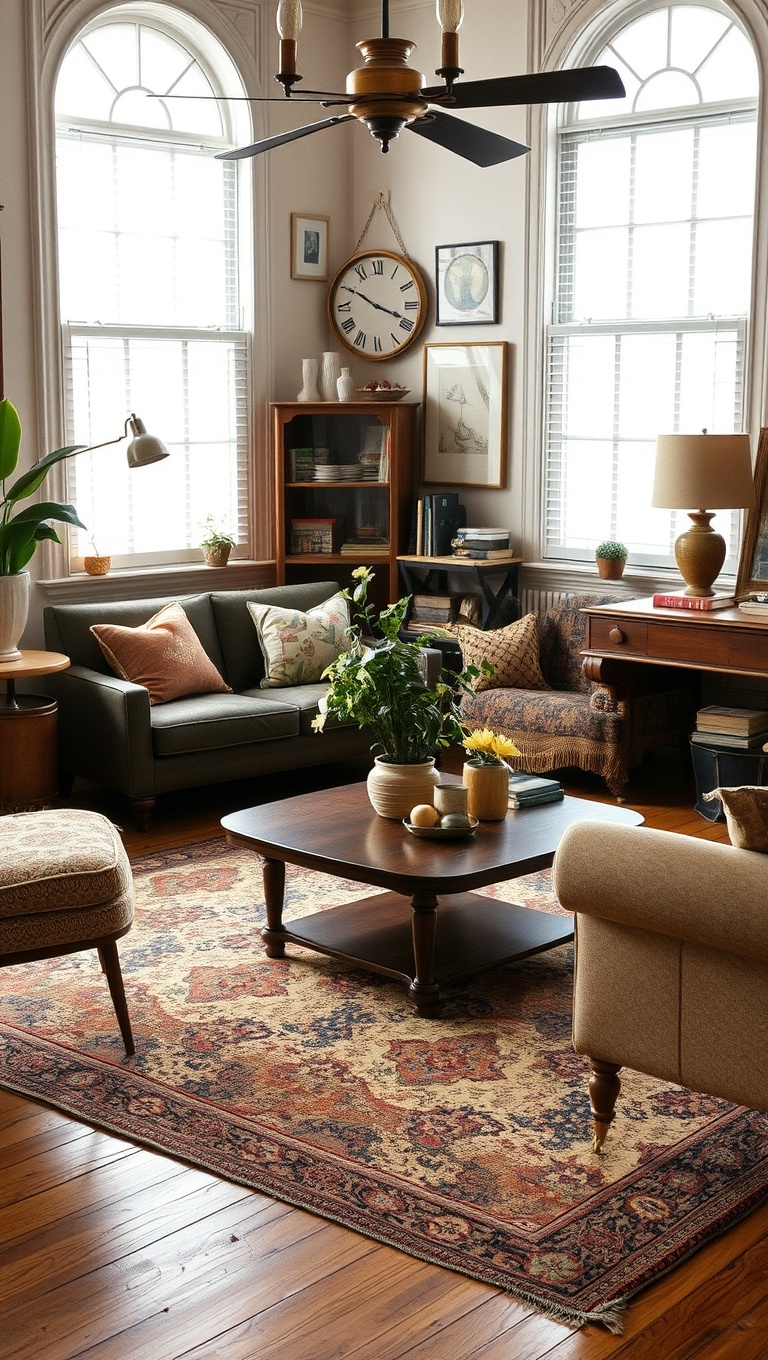 20 Charming Ideas for a Vintage Inspired Eclectic Living Room - 18. Upcycled Decor: Give Old Items New Life