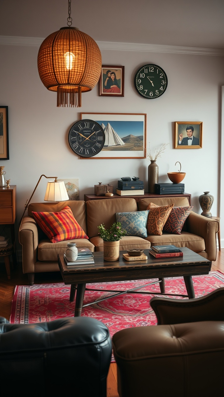 20 Charming Ideas for a Vintage Inspired Eclectic Living Room - 7. Repurposed Vintage Items: Function Meets Fun