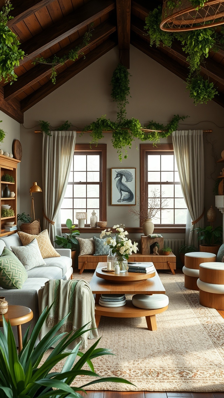 20 Enchanting Ideas for a Whimsical Fairy Tale Living Room - 17. Nature-Inspired Accents